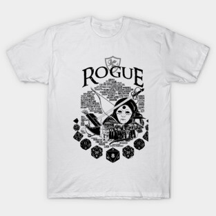 RPG Class Series: Rogue - Black Version T-Shirt