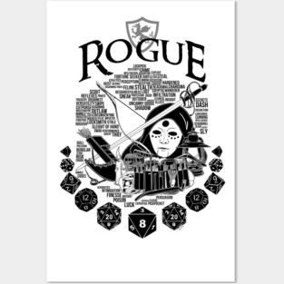 RPG Class Series: Rogue - Black Version Posters and Art