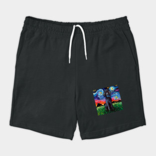 Black Poodle Night Shorts