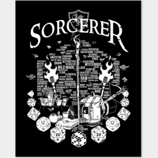 RPG Class Series: Sorcerer - White Version Posters and Art