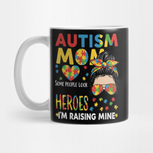 Autism Mom Tee - Raising My Superhero Design Mug
