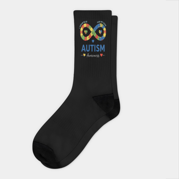 Autism Son Tee - Infinity Love Awareness Design Socks by OUTFITPAW