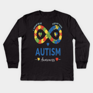 Autism Son Tee - Infinity Love Awareness Design Kids Long Sleeve T-Shirt