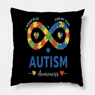 Autism Son Tee - Infinity Love Awareness Design Pillow