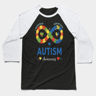 Autism Son Tee - Infinity Love Awareness Design Baseball T-Shirt