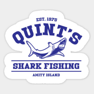 Quint's Shark Fishing Amity Island Jaws Sticker