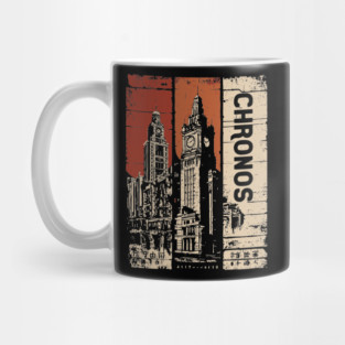Chronos – Time Travel Aesthetic Vintage Clock Tower Poster Mug