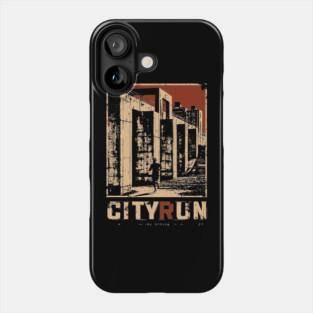 City Run – Futuristic Urban Escape Cyberpunk Poster Phone Case