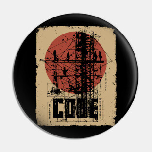 CODE – Abstract Hacker Philosophy Poster Pin