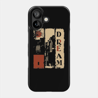 🖼️ DREAM – Surreal Vertical Typography Poster Phone Case