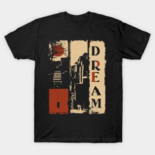 🖼️ DREAM – Surreal Vertical Typography Poster T-Shirt