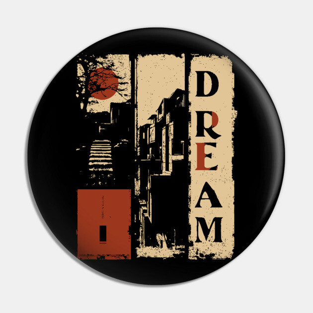 🖼️ DREAM – Surreal Vertical Typography Poster Pin by TuncGK