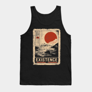 EXISTENCE – Minimalist Surreal Landscape Poster Tank Top