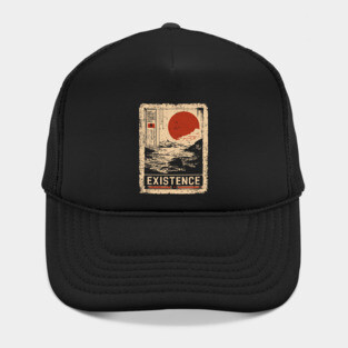 EXISTENCE – Minimalist Surreal Landscape Poster Hat