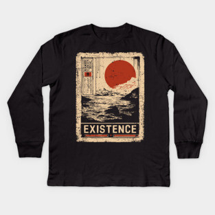 EXISTENCE – Minimalist Surreal Landscape Poster Kids Long Sleeve T-Shirt