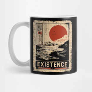 EXISTENCE – Minimalist Surreal Landscape Poster Mug