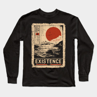 EXISTENCE – Minimalist Surreal Landscape Poster Long Sleeve T-Shirt