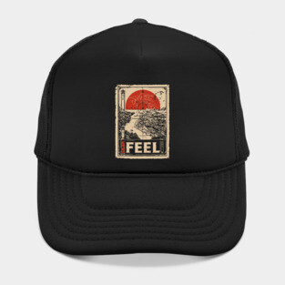 FEEL – Abstract Sun & Ocean Emotion Poster Hat