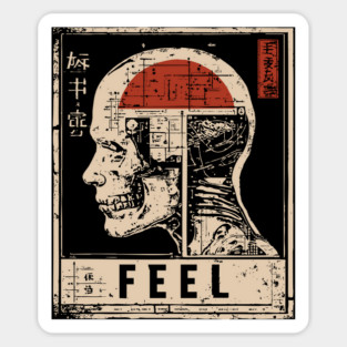 Anatomical Philosophy Cyberpunk Poster Sticker