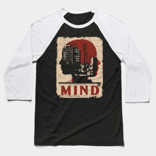 Urban Identity Silhouette Poster Baseball T-Shirt