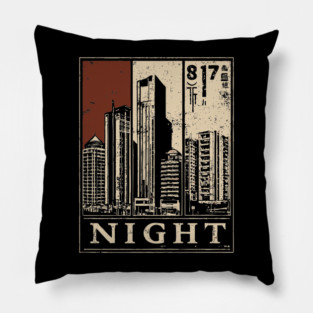 Moody Cityscape Solitude Poster Pillow