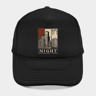 Moody Cityscape Solitude Poster Hat