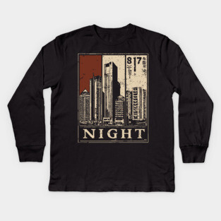 Moody Cityscape Solitude Poster Kids Long Sleeve T-Shirt
