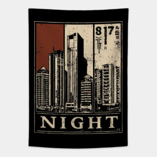 Moody Cityscape Solitude Poster Tapestry