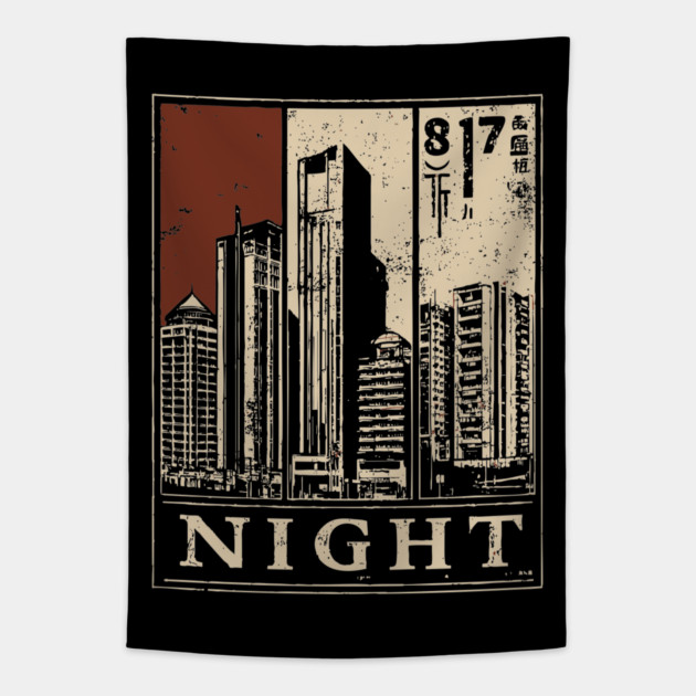 Moody Cityscape Solitude Poster Tapestry by TuncGK