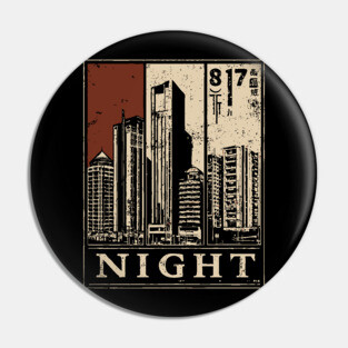 Moody Cityscape Solitude Poster Pin