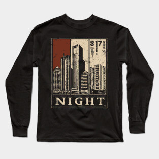 Moody Cityscape Solitude Poster Long Sleeve T-Shirt