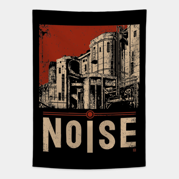 NOISE – Bold Urban Typography Poster Tapestry by TuncGK