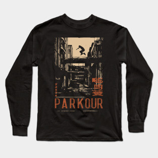 PARKOUR – Futuristic Movement in Motion Poster Long Sleeve T-Shirt
