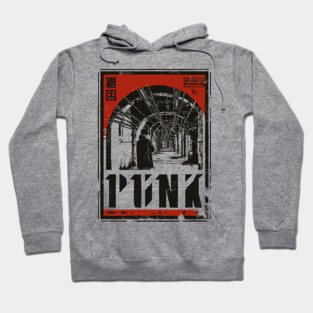 PUNK – Neon Edge Urban Attitude Poster Hoodie
