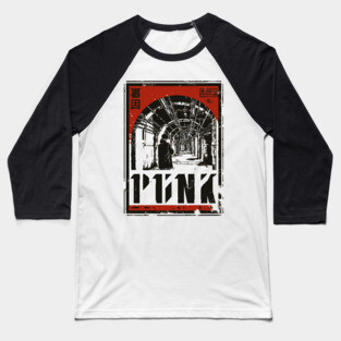 PUNK – Neon Edge Urban Attitude Poster Baseball T-Shirt