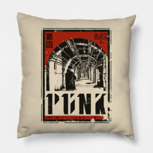 PUNK – Neon Edge Urban Attitude Poster Pillow