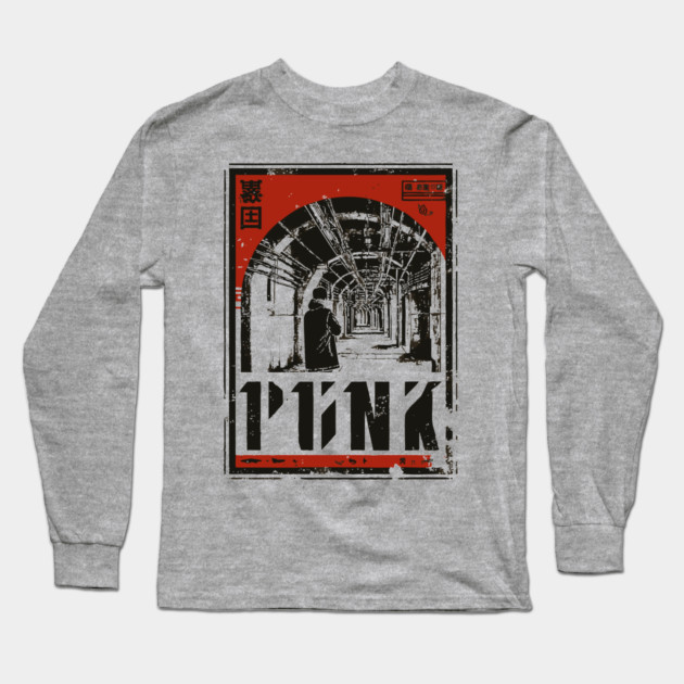 PUNK – Neon Edge Urban Attitude Poster Long Sleeve T-Shirt by TuncGK