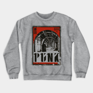 PUNK – Neon Edge Urban Attitude Poster Crewneck Sweatshirt