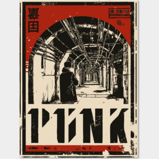 PUNK – Neon Edge Urban Attitude Poster Posters and Art