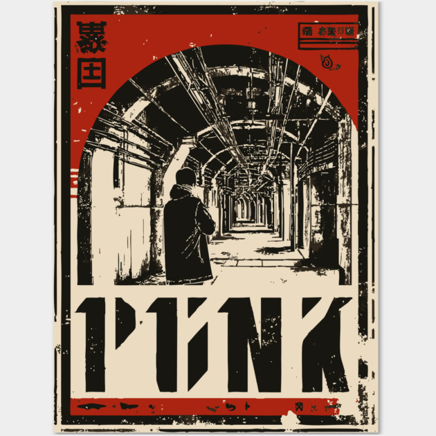 PUNK – Neon Edge Urban Attitude Poster Wall Art by TuncGK