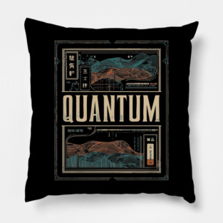 QUANTUM – Abstract Time & Identity Concept Poster Pillow