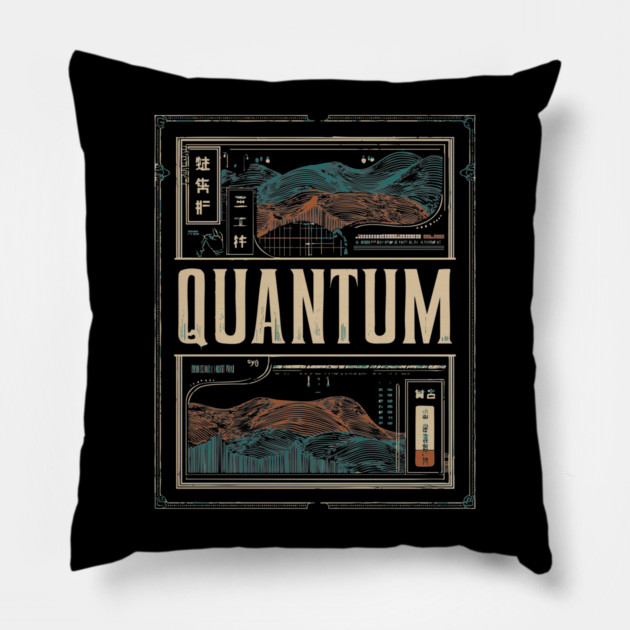 QUANTUM – Abstract Time & Identity Concept Poster Pillow by TuncGK