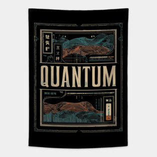 QUANTUM – Abstract Time & Identity Concept Poster Tapestry