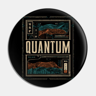 QUANTUM – Abstract Time & Identity Concept Poster Pin