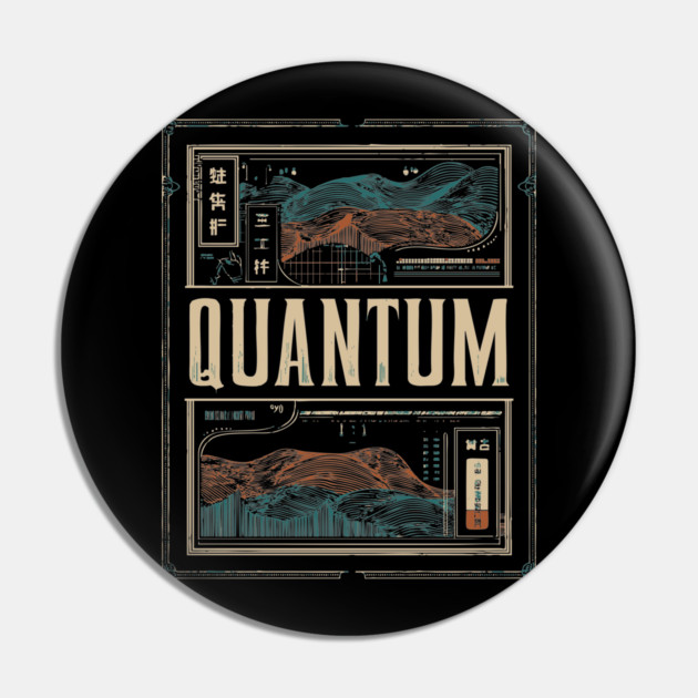 QUANTUM – Abstract Time & Identity Concept Poster Pin by TuncGK