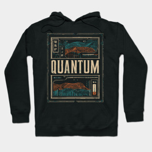 QUANTUM – Abstract Time & Identity Concept Poster Hoodie