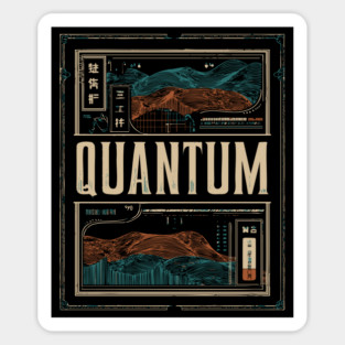 QUANTUM – Abstract Time & Identity Concept Poster Sticker