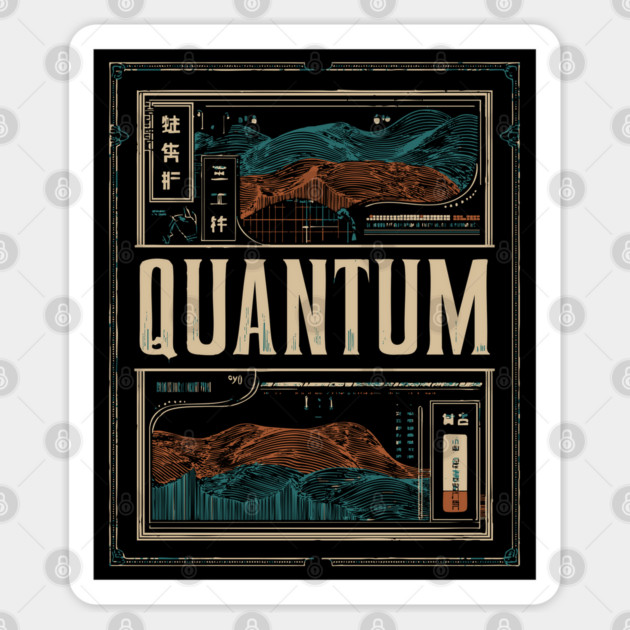 QUANTUM – Abstract Time & Identity Concept Poster Sticker by TuncGK
