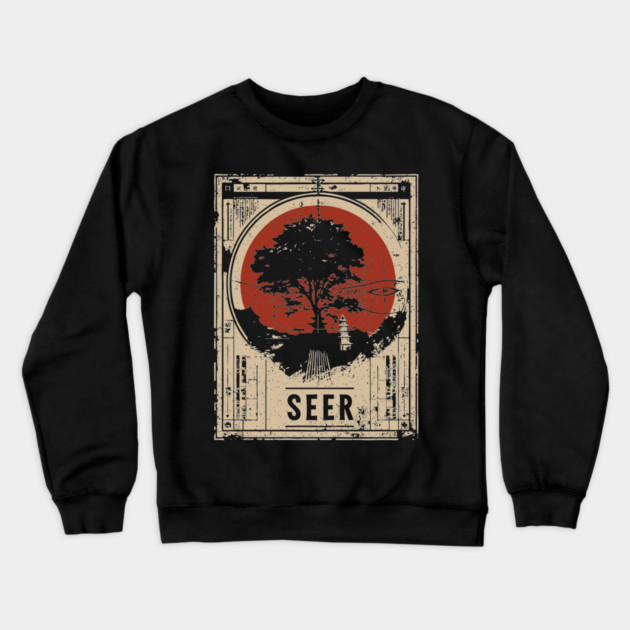 SEER – Futuristic Vision & Urban Prophet Poster Crewneck Sweatshirt by TuncGK