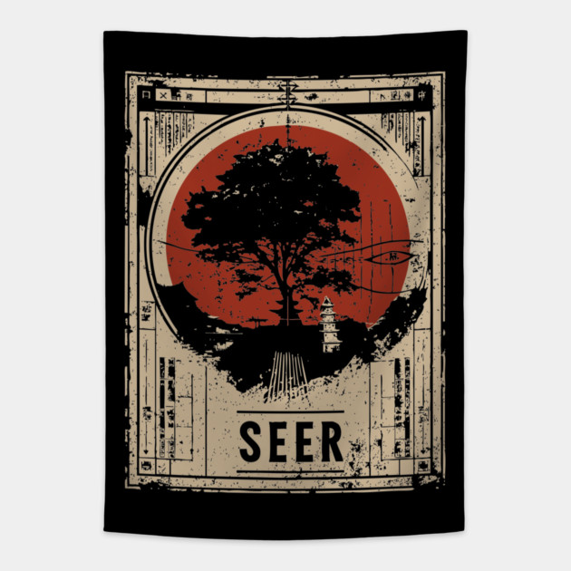 SEER – Futuristic Vision & Urban Prophet Poster Tapestry by TuncGK